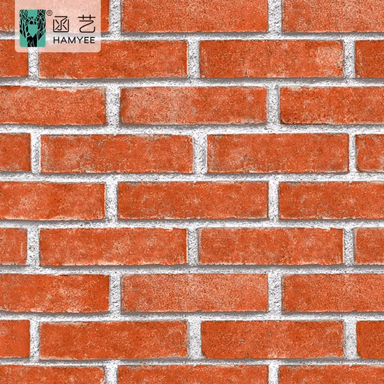Chinese Textured Bedroom Non Woven Wood Wall Paper 3D Brick Wallpaper for Wall