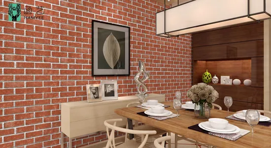 Chinese Textured Bedroom Non Woven Wood Wall Paper 3D Brick Wallpaper for Wall