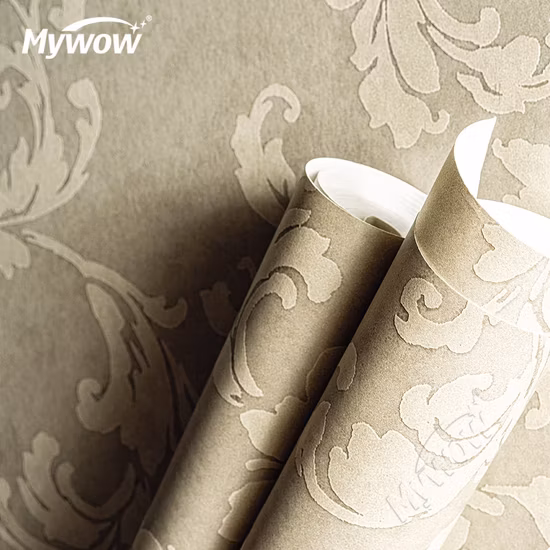 Benutzerdefinierte 3D-Tapete im europäischen Stil für das Wohnzimmer in reiner Farbtapete